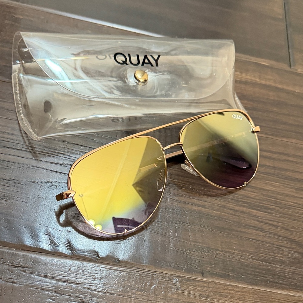 Quay Australia Sunglasses Gold Aviator